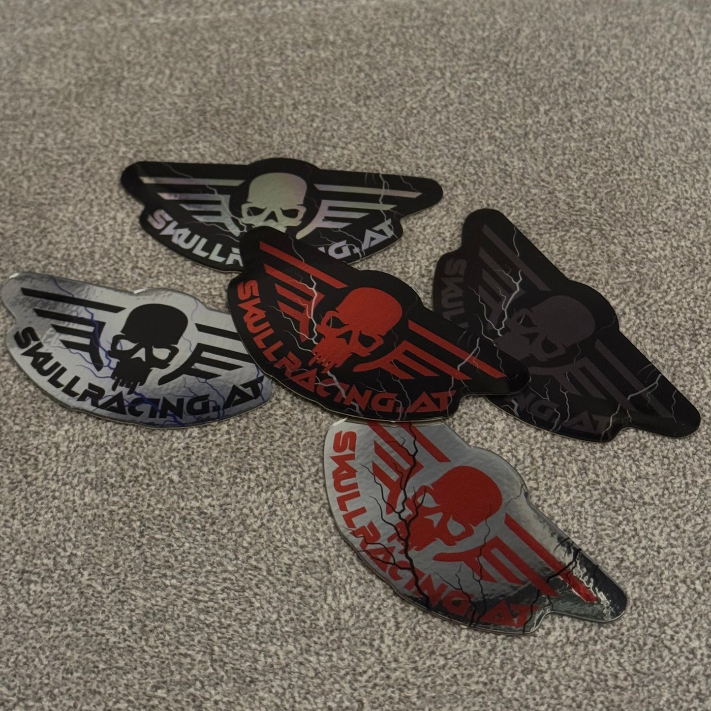 Skull Racing Sticker - 5 Stk